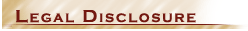Legal Disclosure