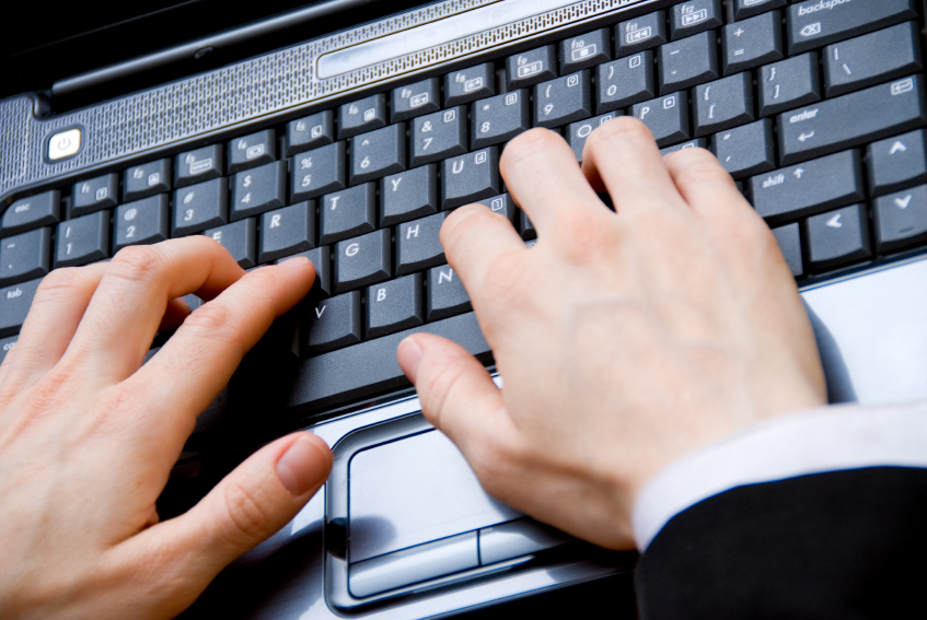 hands on keyboard