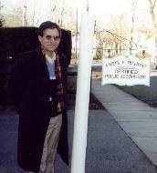 Andy Freedman outside the office (Dec 2000)