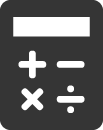 This calculator icon represents tax. This calculator icon represents tax.